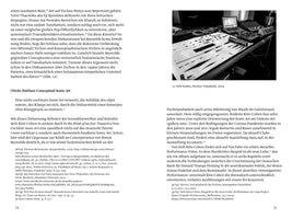 Eine Doppelseite aus einem Buch mit deutschem Text über Musiktheorie. Auf der rechten Seite befindet sich eine Schwarz-Weiß-Fotografie, die eine lange, grafische Partitur von Felix Kubin zeigt. Hinter der Partitur stehen auf einem Tisch ein Laptop und ein Mischpult.