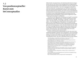 Seite 93 eines wissenschaftlichen Textes auf Deutsch mit der Überschrift 1.3 Von postkonzeptueller Kunst zum DeConceptualize. Der Text behandelt Conceptual Poetry sowie Conceptual Art und enthält mehrere Fußnoten am Seitenende.