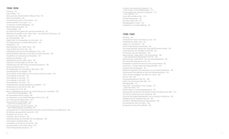 Inhaltsverzeichnis eines Buches über deutsche Filmgeschichte auf einer Doppelseite. Die Einträge sind in zwei Zeiträume gegliedert: 1930-1939 und 1940-1949. Gelistet werden Kapitel zu Filmen, Regisseuren und zur Filmpolitik im Nationalsozialismus und der Nachkriegszeit.