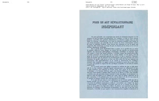 Eine gescannte Seite eines Dokuments mit dem Titel Pour un art révolutionnaire indépendant. Der französische Text, verfasst von André Breton und Leo Trotzki, ist in mehreren Absätzen abgedruckt. Oben auf der Seite sind die Seitenzahlen 152 und 153 sowie die Quellenangaben des Archivs der Avantgarden zu sehen.
