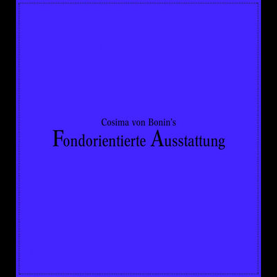 Cover Cosima von Bonin