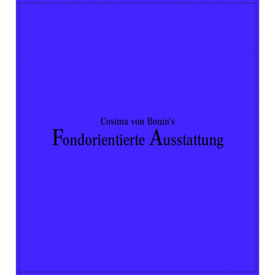 Cover Cosima von Bonin's
