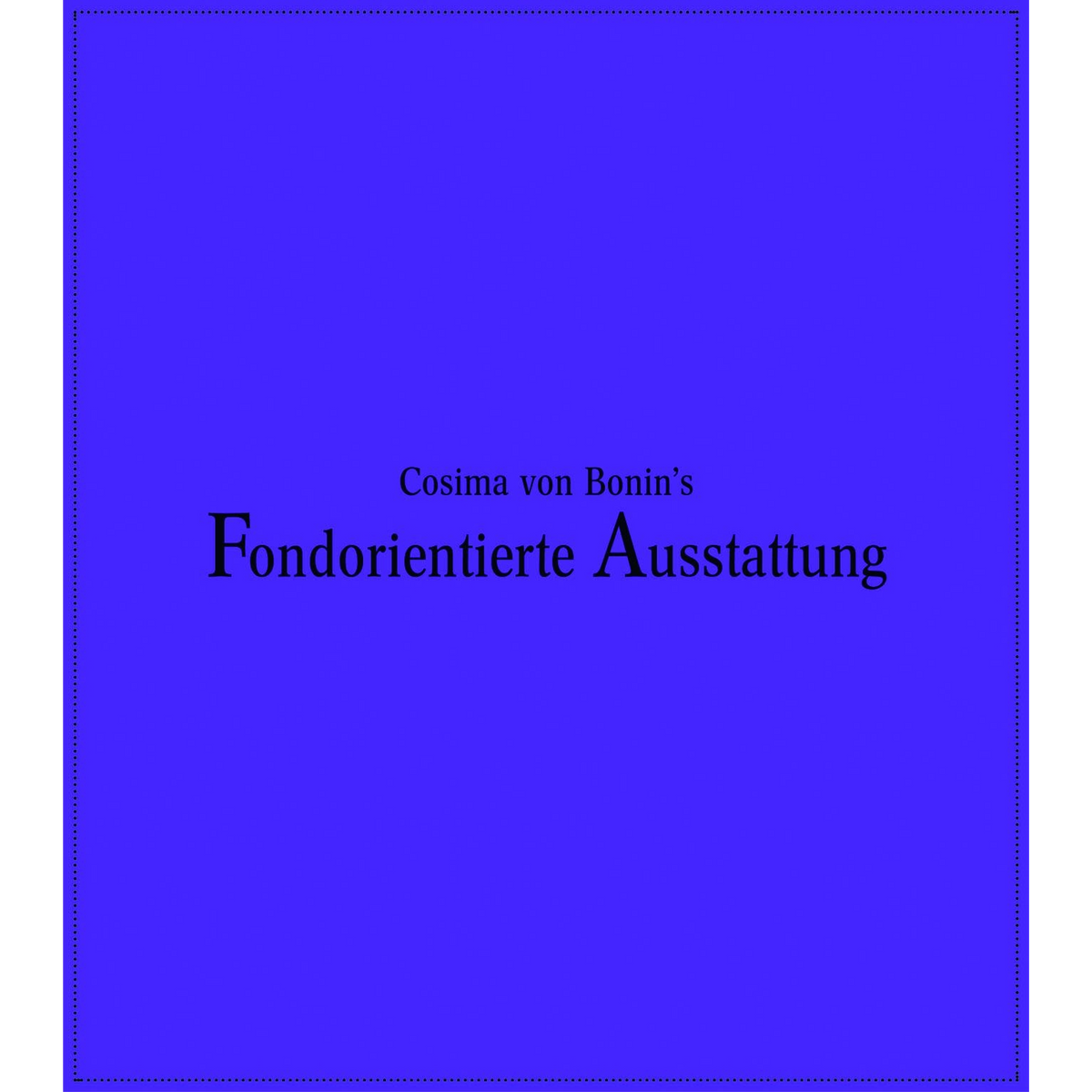 Coverbild Cosima von Bonin's