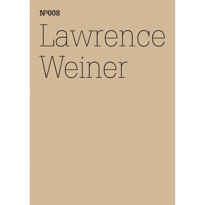 Cover Lawrence Weiner