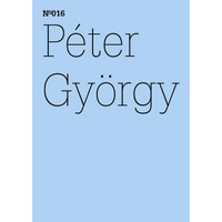 Ein hellblaues Cover, auf dem in schwarzer Schrift Nº016 und der Name Péter György stehen.