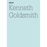 Ein hellblaues Cover mit dem Text N°017 und Kenneth Goldsmith in dünner schwarzer Schrift.