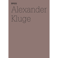 Ein altrosa Cover mit dem Text Nº031 und Alexander Kluge in dünner schwarzer Schrift.
