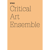 Ein pfirsichfarbenes Cover mit dem Titel Critical Art Ensemble und der Nummer 063 in schwarzer Serifenschrift.