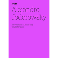 Ein Buchumschlag mit leuchtend violettem Hintergrund und schwarzer, serifenloser Schrift. Der Text lautet: Nº014, Alejandro Jodorowsky.