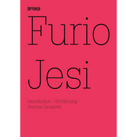 Das leuchtend pinke Buchcover zeigt in großer, schwarzer Serifenschrift den Namen Furio Jesi. Darüber steht Nº069 und darunter der Name Andrea Cavalletti als Verfasser der Einführung.