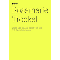 Das neongelbe Cover des Buches Nᵒ077, Rosemarie Trockel, mit einem Text von Rolf Dieter Brinkmann.