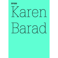 Ein Cover mit mintgrünem Hintergrund, auf dem in dünnen schwarzen Buchstaben Nº099 und Karen Barad steht.