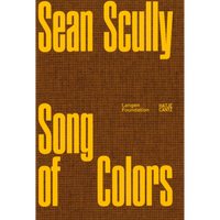 Ein braunes, texturiertes Buchcover mit dem Titel Sean Scully, Song of Colors in großer, gelber Schrift.