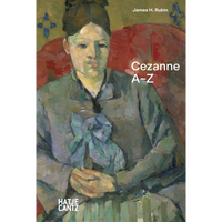 Das Cover des Buches Cezanne A–Z zeigt ein Porträtgemälde einer Frau von Cezanne, die in einem roten Sessel sitzt.