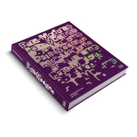 Ein Buch mit lila Einband liegt schräg auf weißem Hintergrund. Der Titel, Para-Moderne, ist mehrfach in einer stilisierten, schillernden Schriftart abgedruckt, die sich nach unten hin auflöst. Auf dem Buchrücken sind der Titel und die Logos der Bundeskunsthalle und des Verlags Hatje Cantz zu sehen.